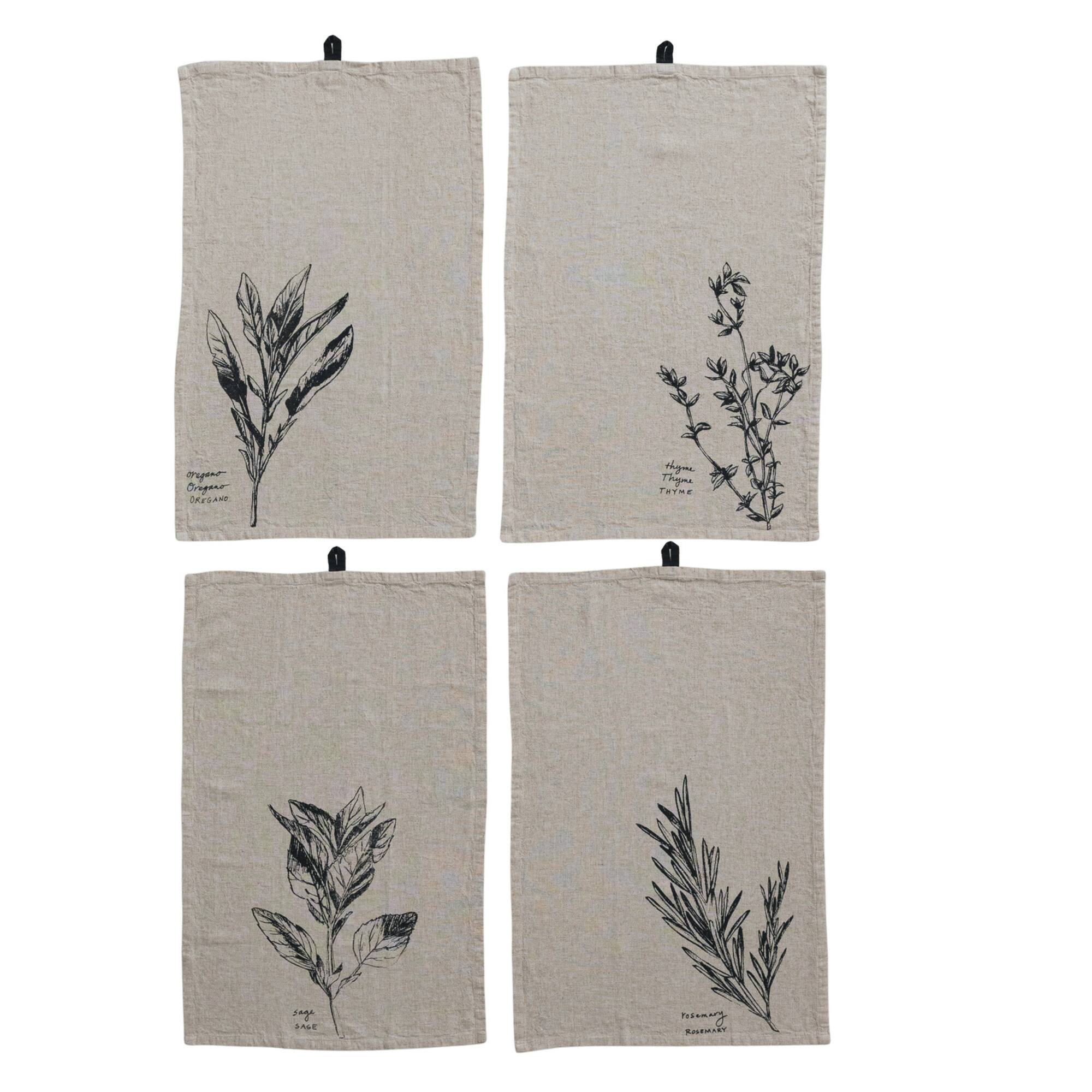 Hello Honey® Inspirational Sayings Linen Blend Tea Towel Set